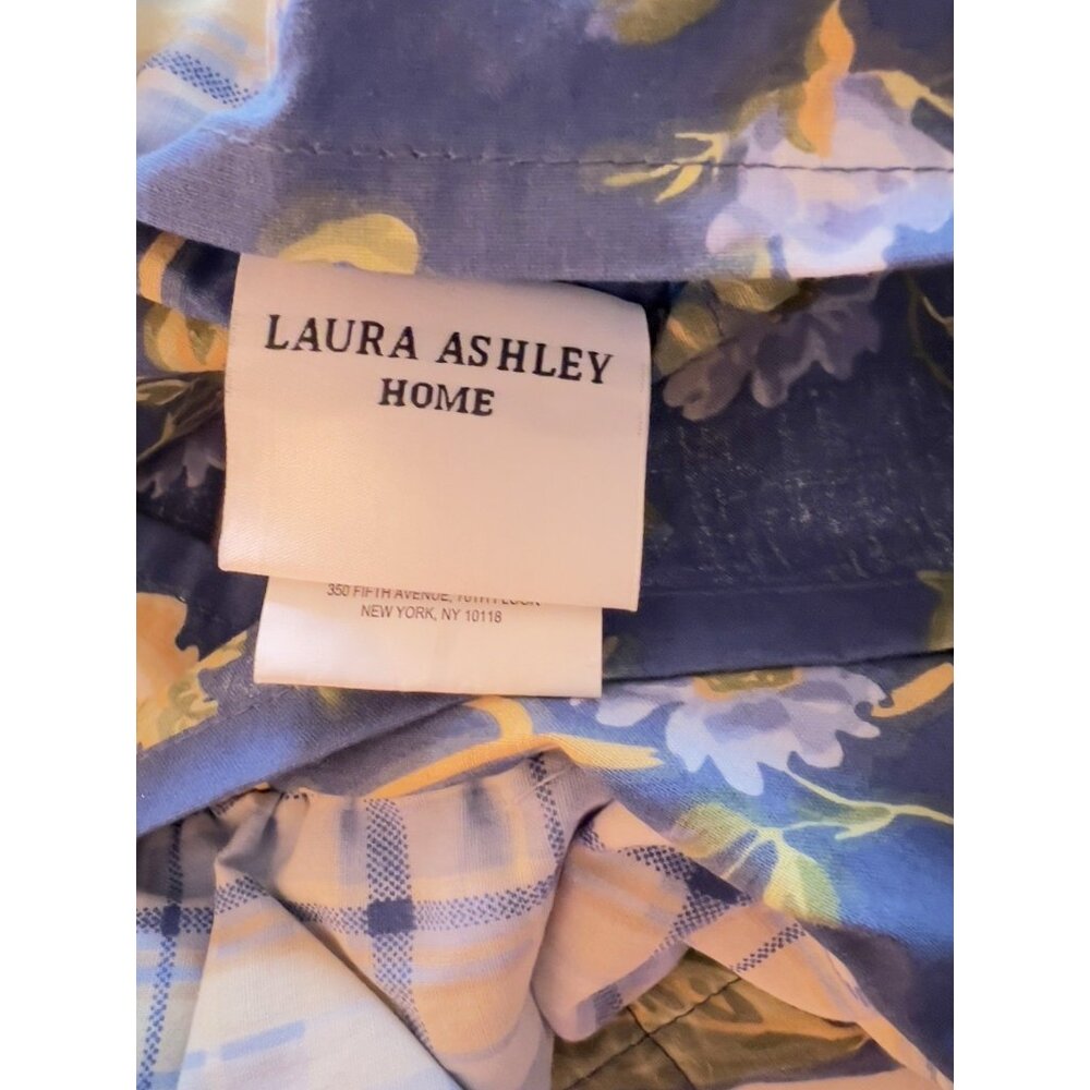Laura Ashley Home Emilie Std Pillow Shams Quilted 100% Cotton Ruffles Cottage - Picture 2 of 11